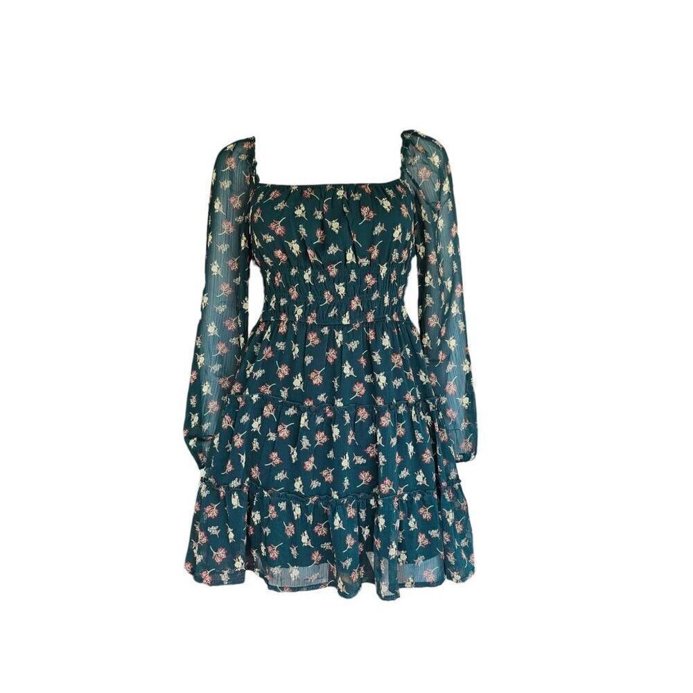 cottagecore floral mini dress